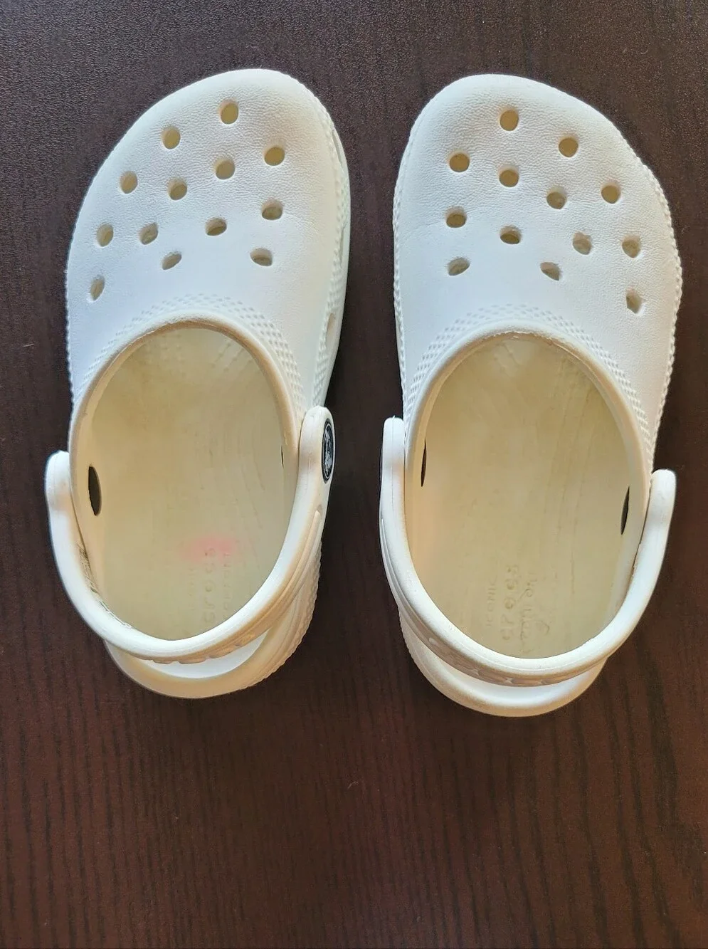 Little Kiddie Crocs White Pretty Good Condition 8 C
